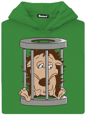 Ježeček v kleci dětská mikina klokanka Kelly Green AWD