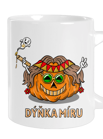 Dýňka míru velký hrnek White
