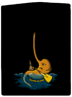 Žaludek na vodě pánská mikina na zip Black