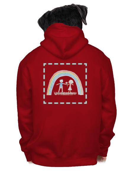 Dětské kresby - nahraj vlastní pánská mikina na zip Red