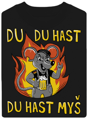 Du hast myš unisex mikina bez kapuce Black