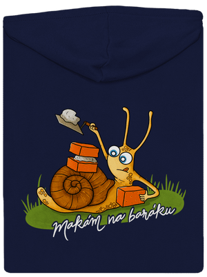Makám na baráku pánská mikina na zip Navy