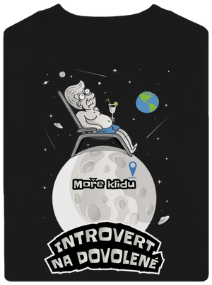 Introvert na dovolené unisex mikina bez kapuce Black