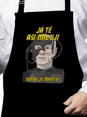 Zamilovaný Borg zástěra Black