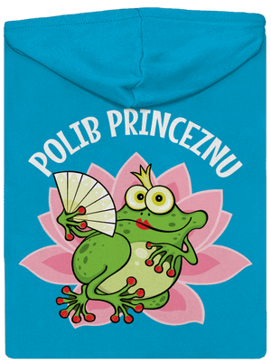 Polib princeznu a prince dámská mikina na zip Blue Atol