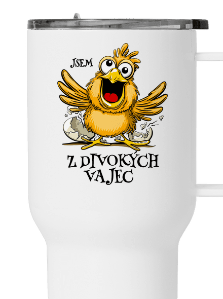 Z divokých vajec termohrnek White