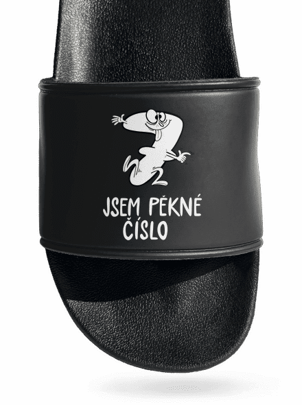 Jsem pěkné číslo pantofle Black