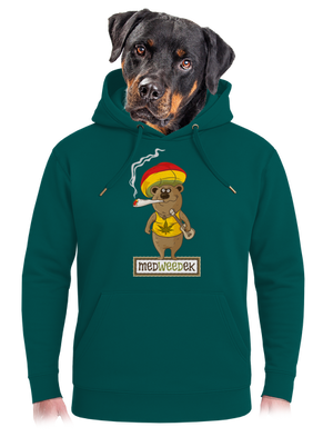 Medweedek unisex mikina premium Emerald Green