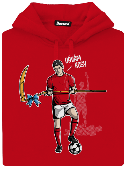 Dávám kosy pánská mikina klokanka Red