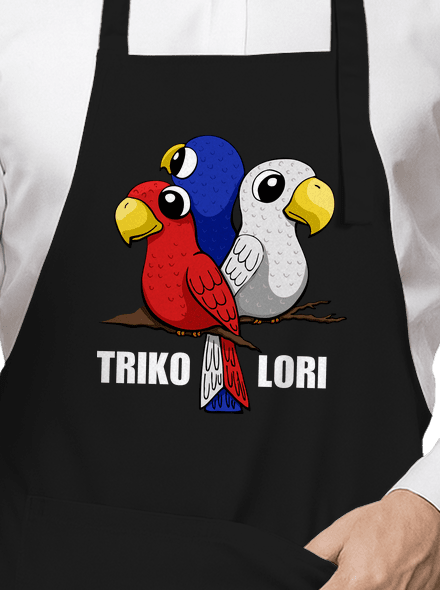 Trikolori zástěra Black