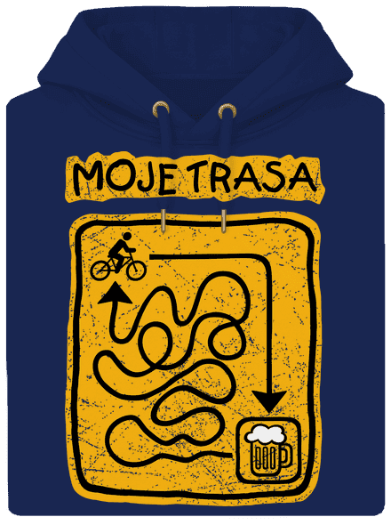 Moje trasa unisex mikina premium Navy