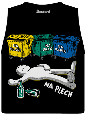 Tříděný odpad dámské tílko volné Black