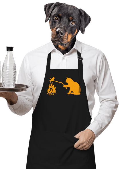 Kočka a myš zástěra Black