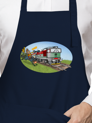 Šotouš na lovu zástěra Navy