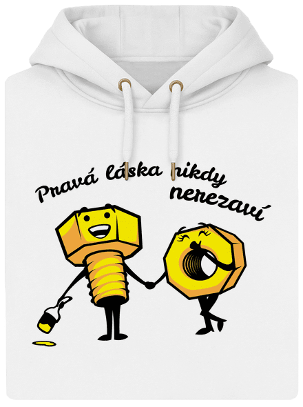 Pravá láska unisex mikina premium Snowwhite