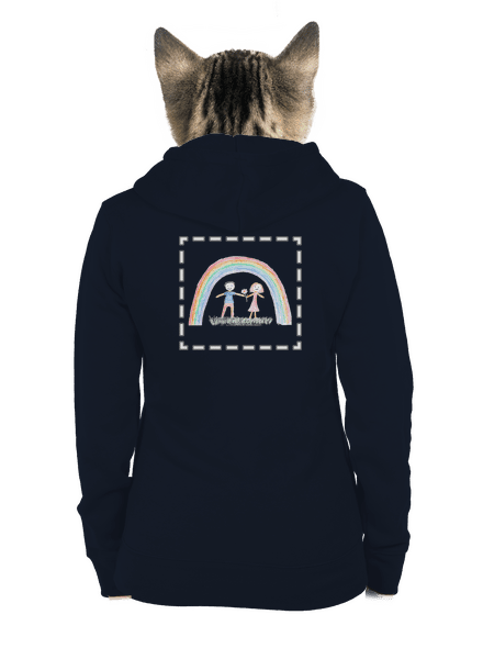 Dětské kresby - nahraj vlastní dámská mikina na zip Navy Mal