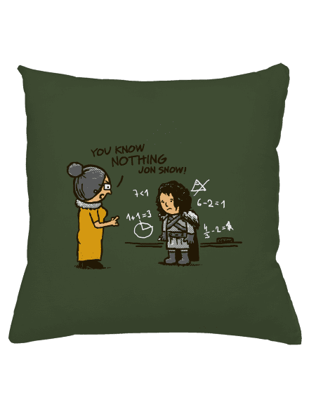 You Know Nothing polštář Olive Green