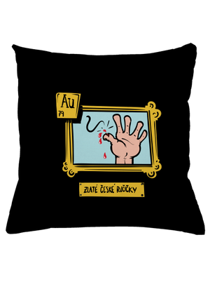 Zlaté české ručičky polštář Black