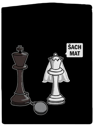 Šach mat pánská mikina na zip Black