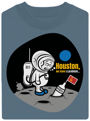 Máme problém unisex mikina bez kapuce Nordic Blue