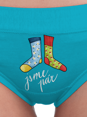 Jsme ponožkový pár dámské kalhotky Turquoise