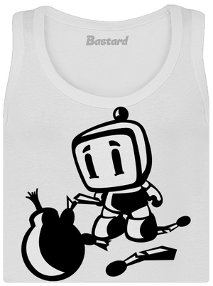 Bomberman dámské tílko klasické White