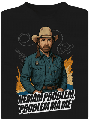 B19: Chuck Norris z Walker, Texas Ranger pánské sportovní tričko Black