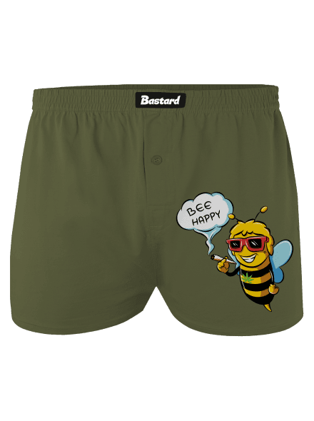 Bee happy pánské trenky Khaki