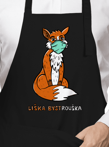 Liška Bystrouška zástěra Black