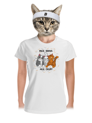 Moje rodina dámské sportovní tričko White