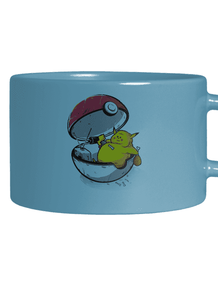 Konec pokémona hrnek makronka Blue Macaron