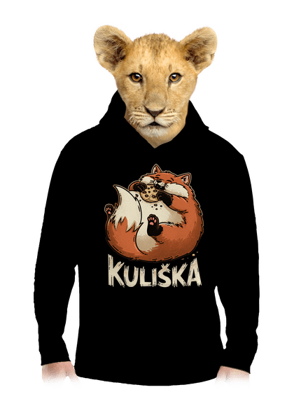 Kuliška dětská mikina klokanka Black
