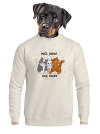 unisex mikina bez kapuce