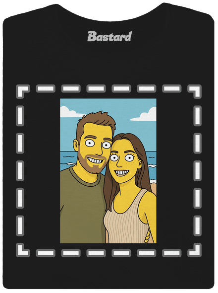 Simpsonovi z vlastní fotky dámské tričko Black