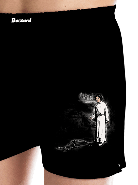 Luke a Leia pánské trenky Black