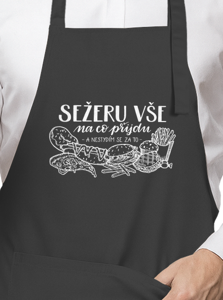 B12: Sežeru vše zástěra Dark Grey