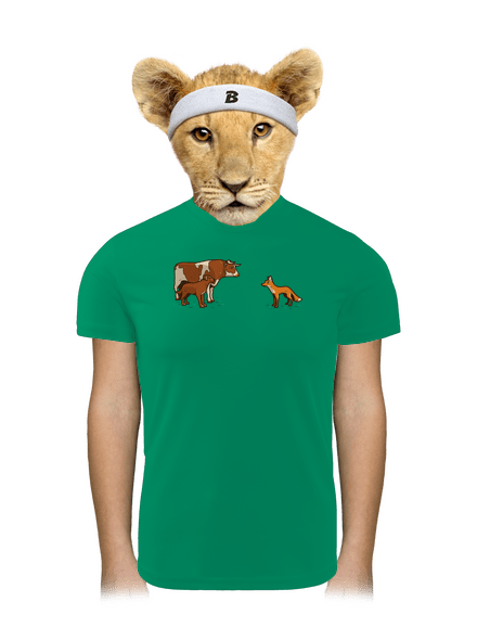 Vůl, pes a vulpes dětské sportovní tričko Kelly Green Mal