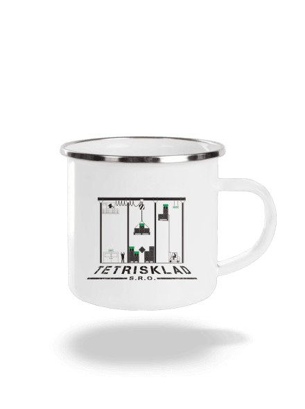 Tetrisklad plecháček White