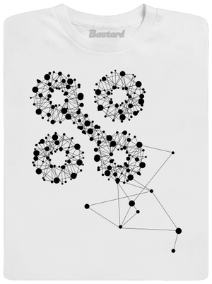 NYX Síť 15 let – černý potisk pánské dlouhý rukáv White