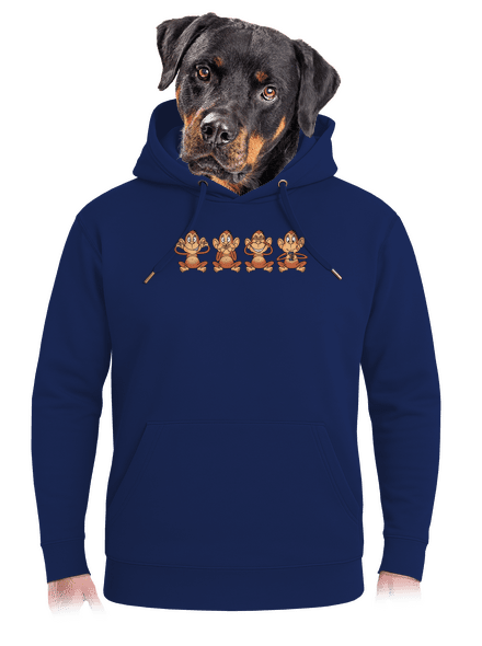 Opička s mobilem unisex mikina premium Navy
