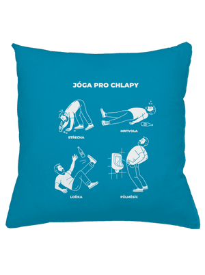 Jóga pro chlapy polštář Blue Turquoise