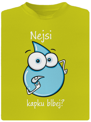 Nejsi kapku blbej dětské sportovní tričko Neon Yellow