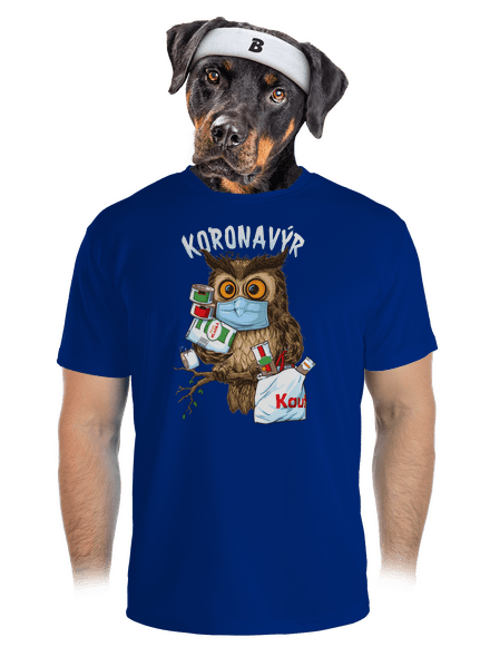 Koronavýr pánské sportovní tričko Royal Blue Mal