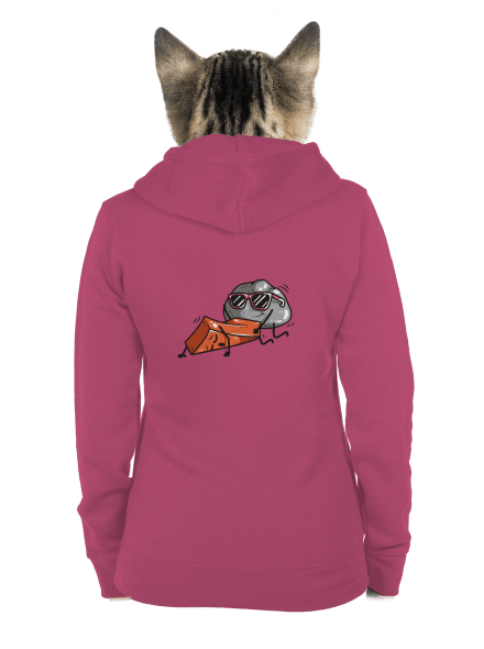 Kámen š**á cihlu dámská mikina na zip Magenta