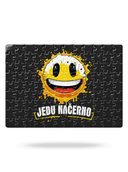 Jedu načerno puzzle White