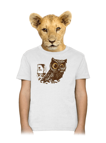 Sova na kofeinu dětské tričko White