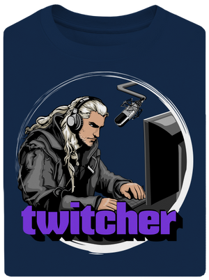 Twitcher unisex tričko oversized Midnight Blue