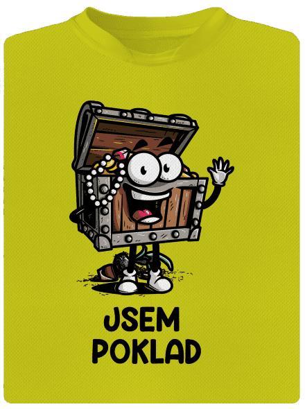 Jsem poklad dětské sportovní tričko Neon Yellow