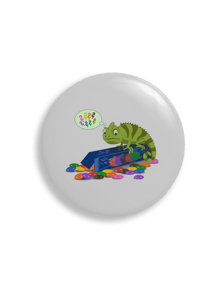Zmatený chameleon placka uni