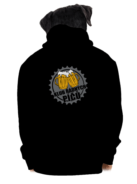 Klub řádných píčů pánská mikina na zip Black